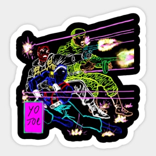 GI Joe Fire Fight in Neon Sticker